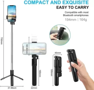 Selfie Stick With Bluetooth flash 1