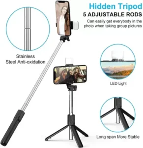 Selfie Stick With Bluetooth flash 3